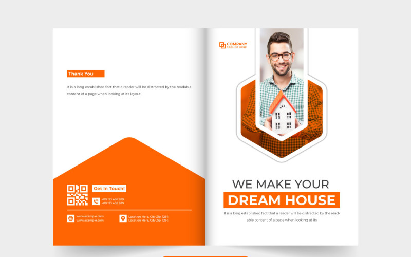 Home selling business booklet cover Magazine Template