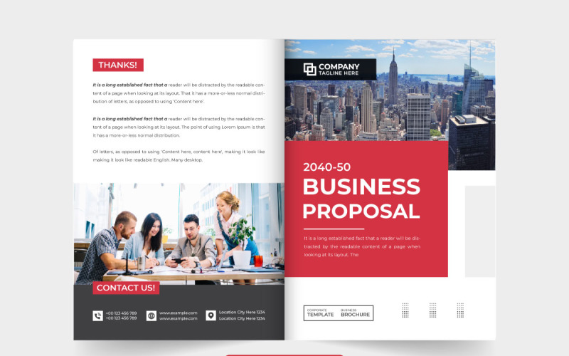 Modern business proposal cover design Magazine Template