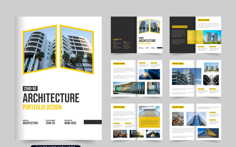 Real estate architecture portfolio cover Magazine Template