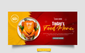 vector food web banner social media promotion banner post design template design