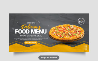vector luxury food web banner social media banner post design template