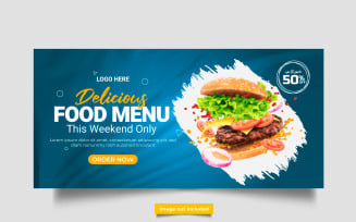 vector luxury food web banner social media promotion banner post design concept idea