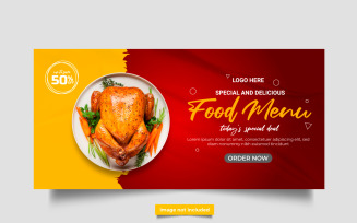 vector luxury food web banner social media promotion banner post design idea template