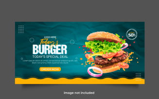 vector luxury food web banner social media promotion banner post design idea