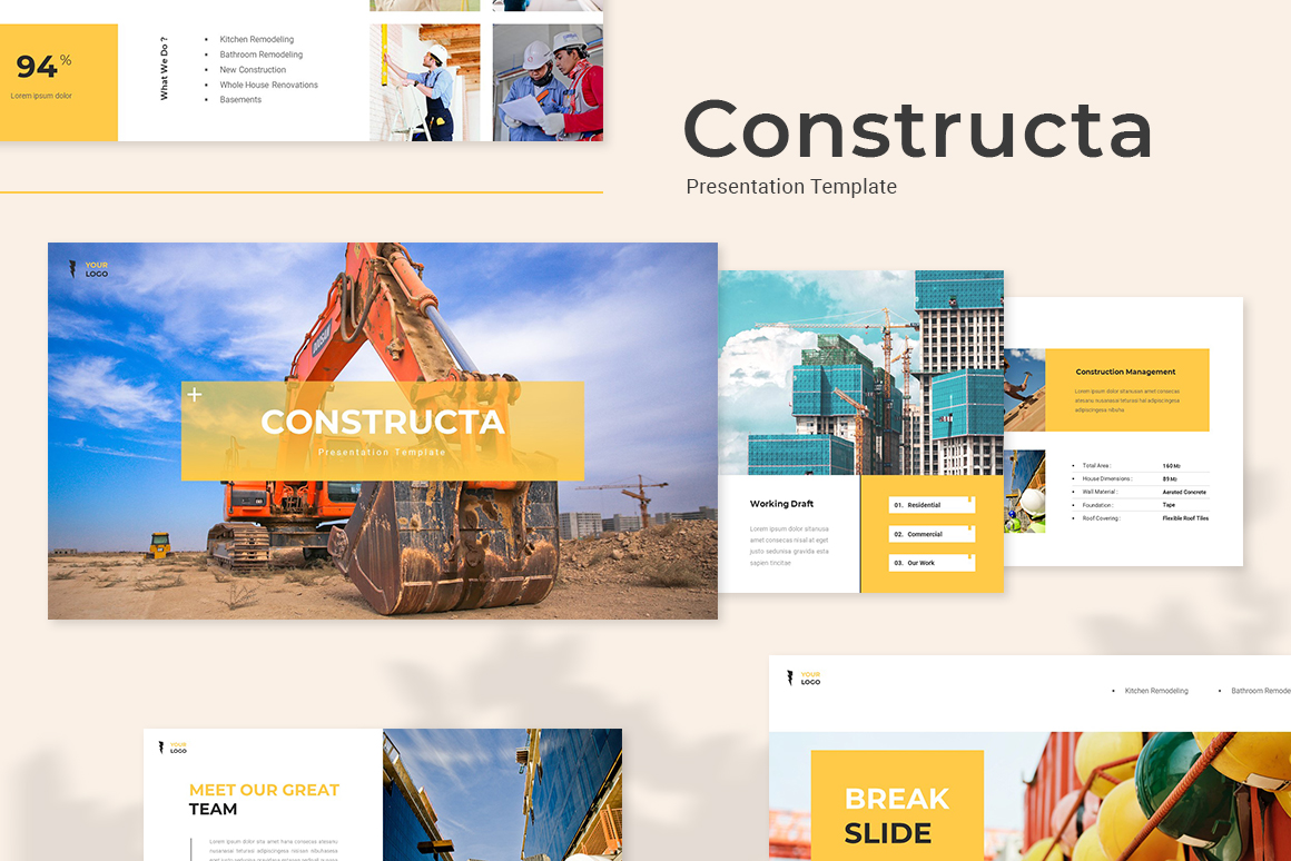 Kit Graphique #329401 Publicit Construction Web Design - Logo template Preview