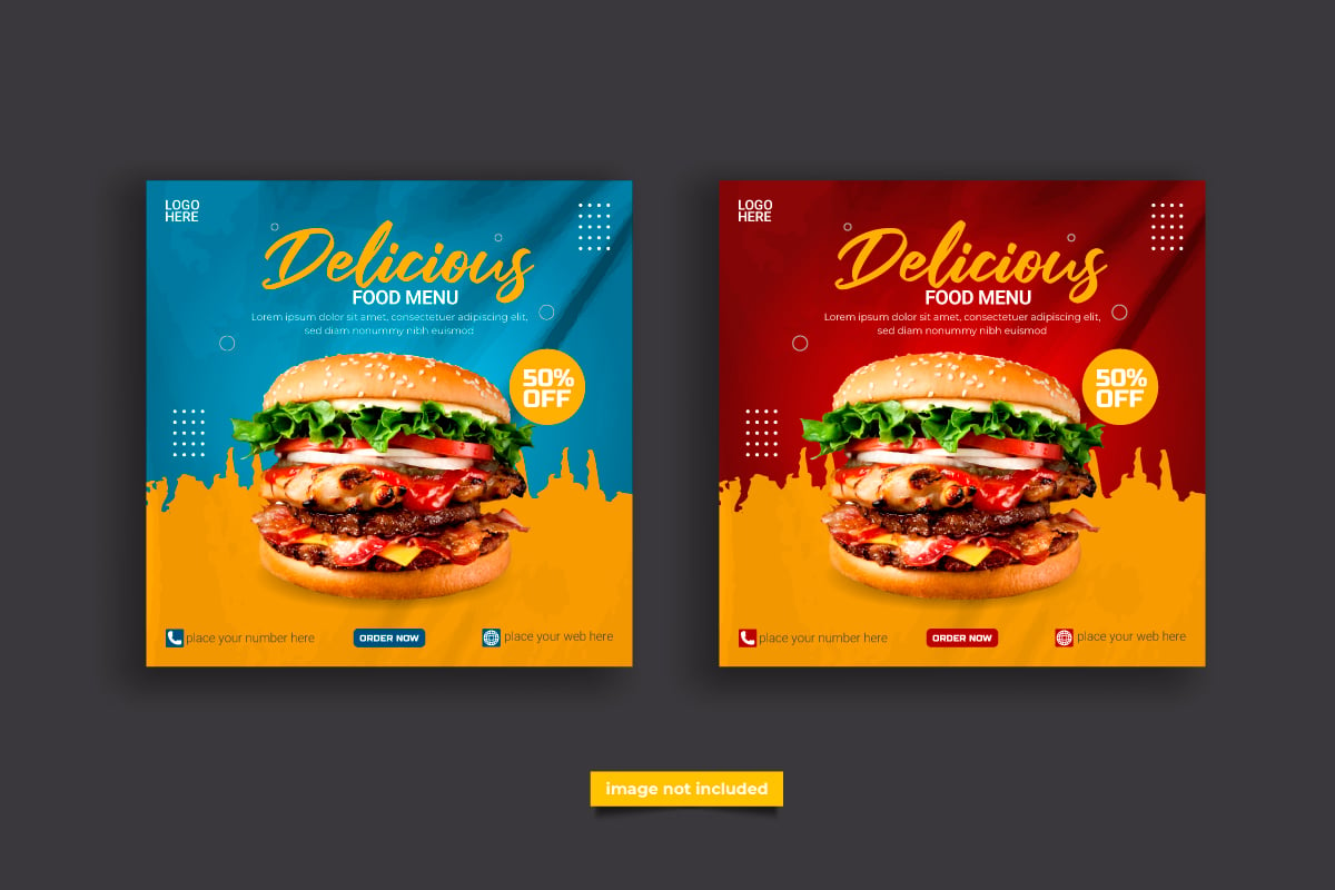 Template #329465 Banner Food Webdesign Template - Logo template Preview