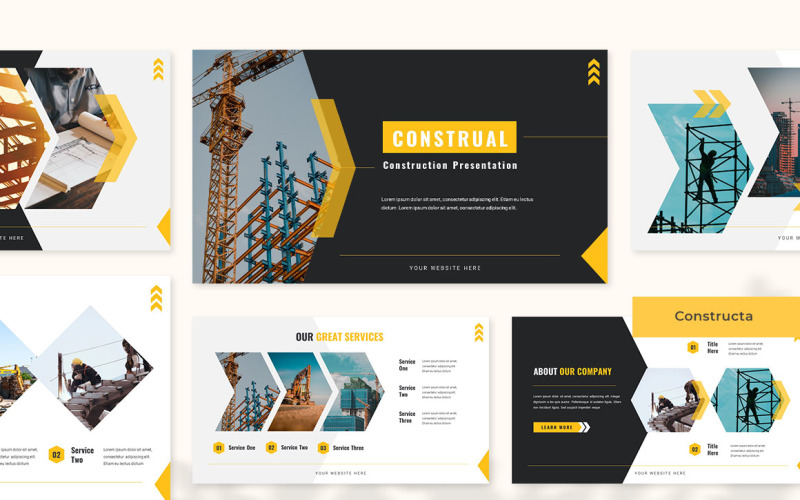 Construal - Construction Powerpoint PowerPoint Template