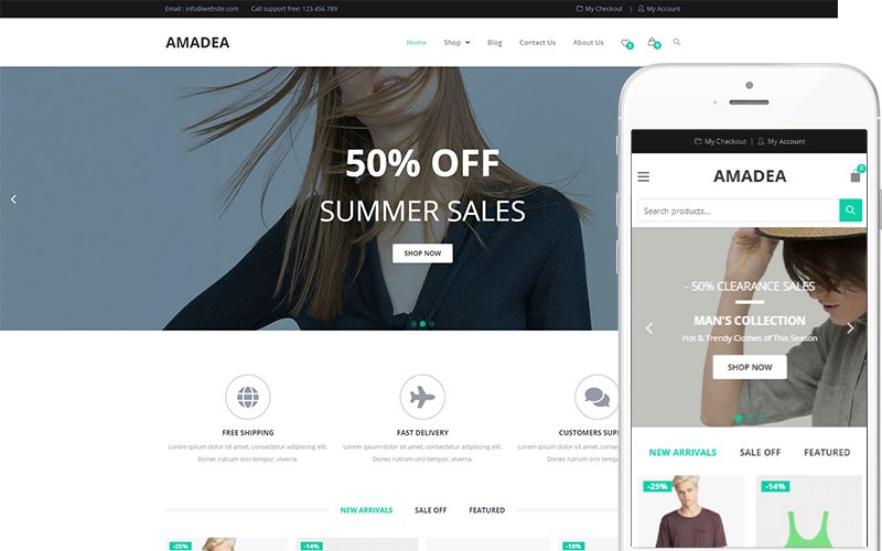 Amadea – Responsive WooCommerce WordPress Theme WooCommerce Theme