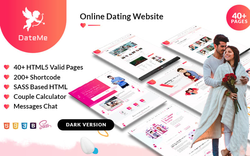 DateMe - Dating and Community HTML Template Website Template
