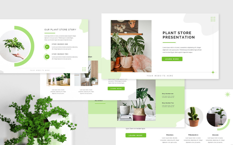 Plantice - Plant Store Powerpoint PowerPoint Template