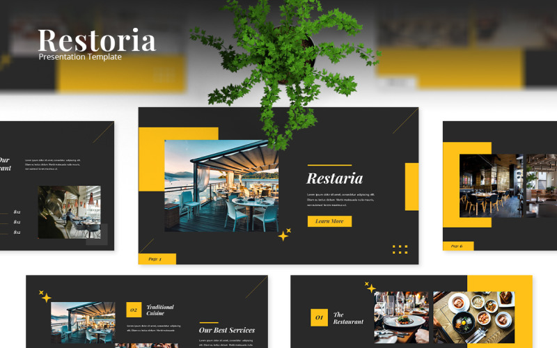 Restaria - Restaurant Powerpoint PowerPoint Template
