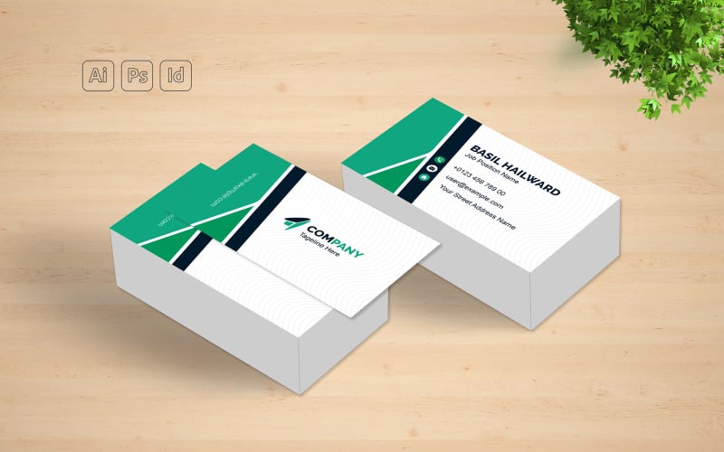 Horizontal Business Card Design Template Corporate Identity