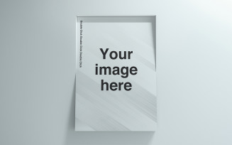 Inclined Louver Wall Poster Mockups
