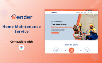 Mender - Home Maintenance Service Landing Page UI Kit