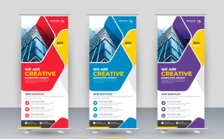 Professional modern corporate stand roll up banner and pull up banner design