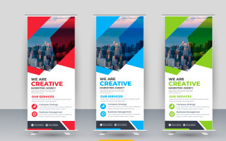 Professional modern corporate stand roll up banner and pull up banner template Design idea