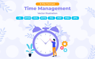 Time Management vector illustration