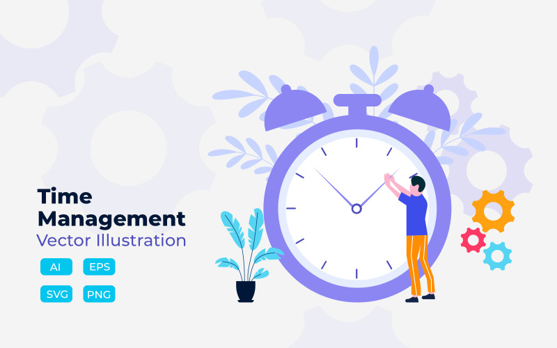 Time Management vector illustration Illustration