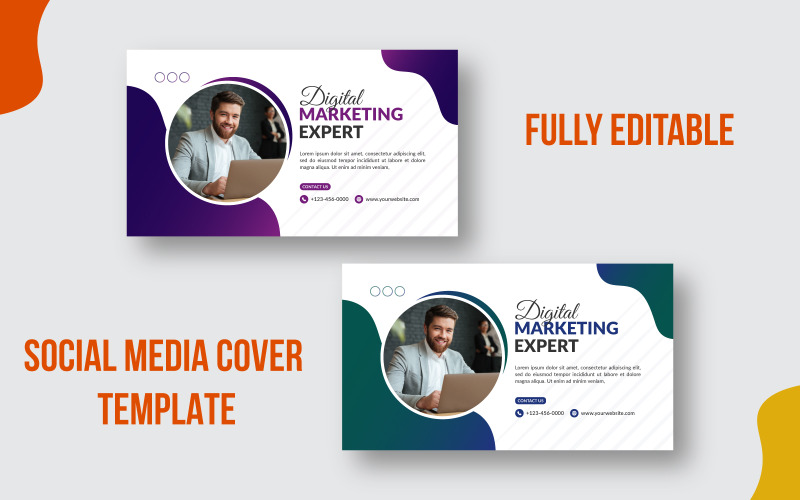 Digital Marketing Facebook Cover Banner Design Social Media