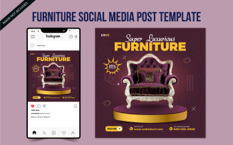 Furniture Social Media Post Design Template for Social Media