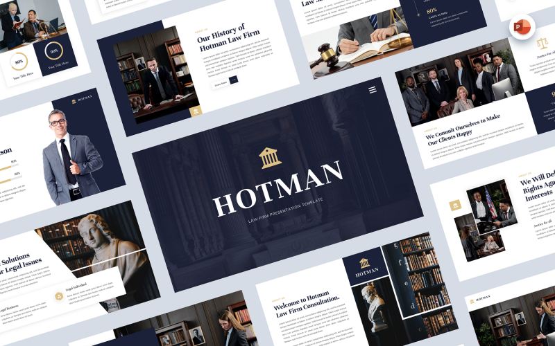 Hotman - Law Firm Powerpoint Template PowerPoint Template