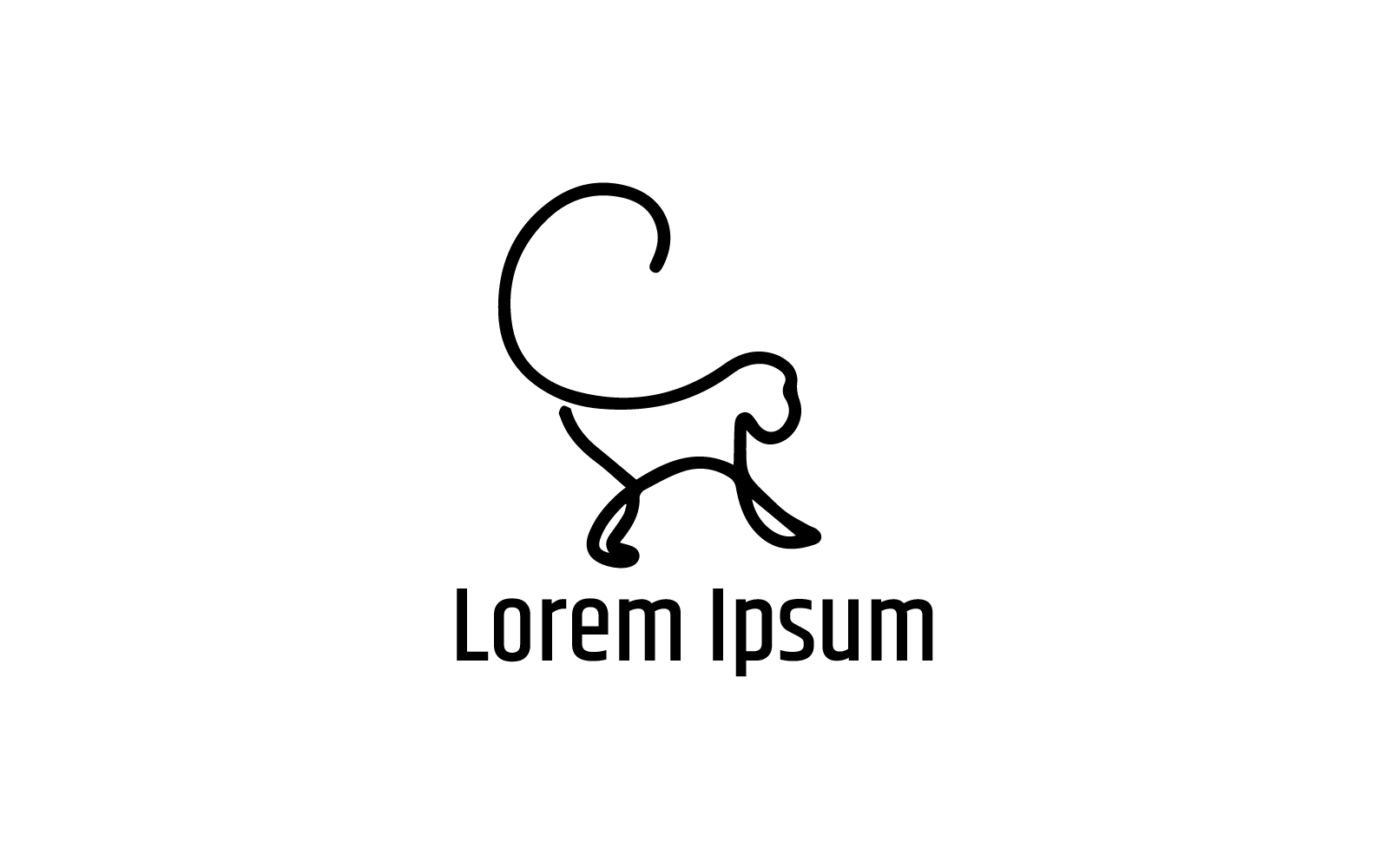 Line Art Scimmia Logo Design