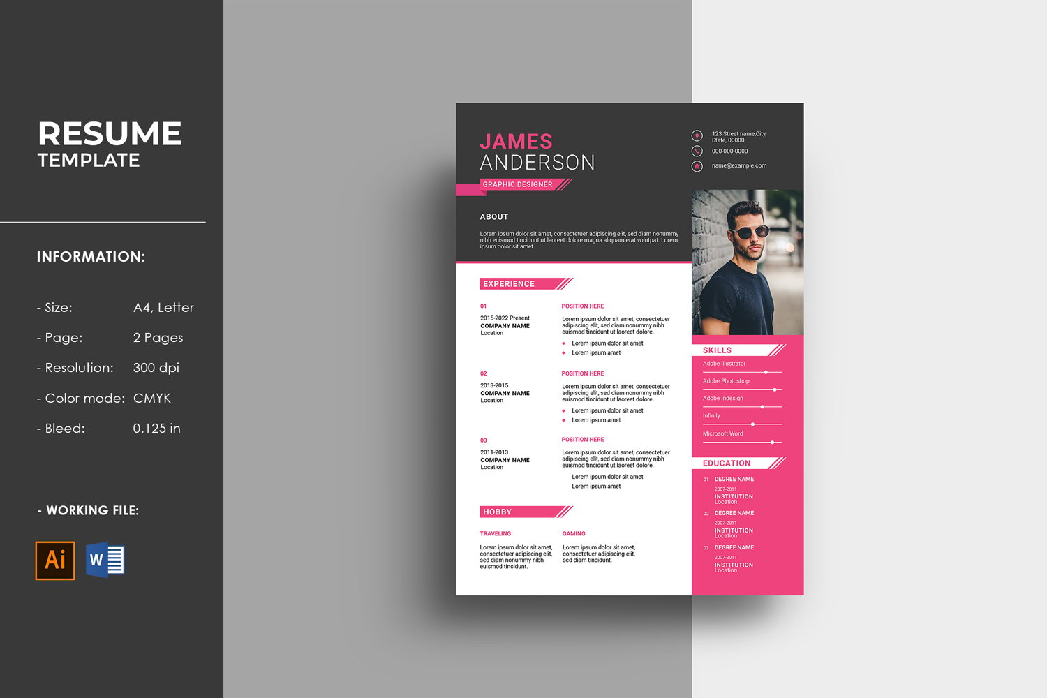 Template #330312 Resume Clean Webdesign Template - Logo template Preview