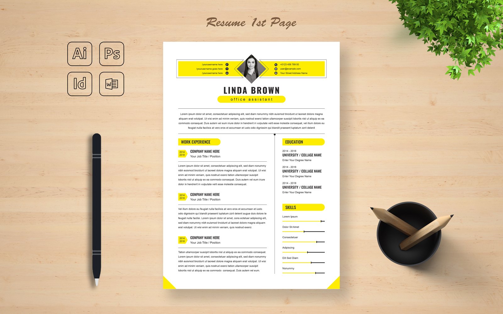 Kit Graphique #330351 Resume With Divers Modles Web - Logo template Preview