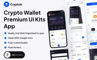 Cryptok - Crypto Wallet Premium UI Kits App