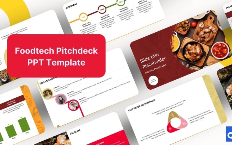 Foodtech Pitch Deck PPT Template PowerPoint Template