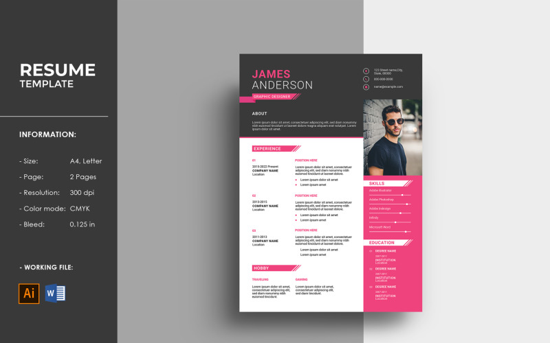 James Printable Resume / Cv Template Resume Template