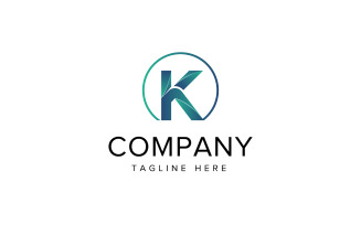 Modern abstract simple Letter K logo design templte
