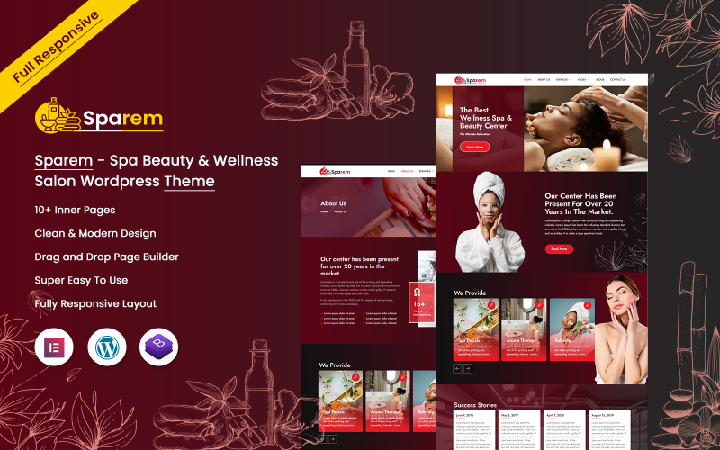 Sparem - Spa Beauty & Wellness Salon Wordpress Theme WordPress Theme