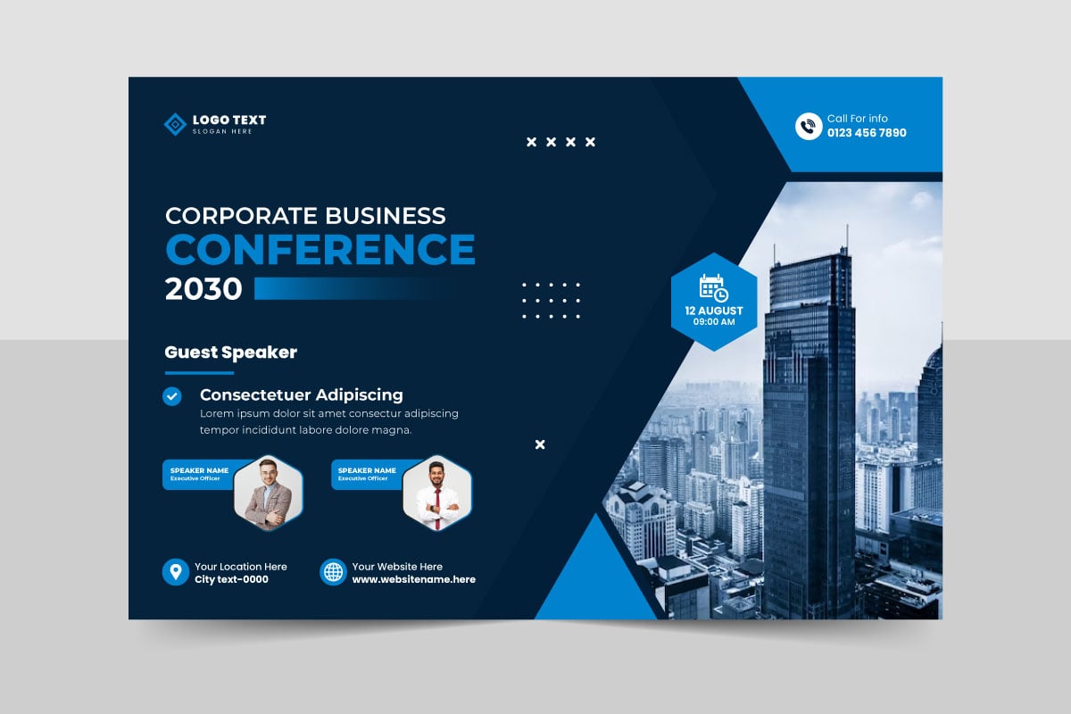 Template #330447 Flyer Conference Webdesign Template - Logo template Preview