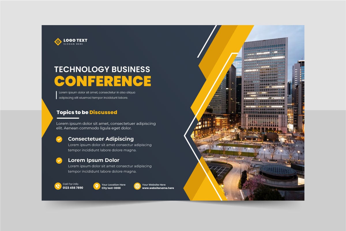 Template #330451 Flyer Conference Webdesign Template - Logo template Preview