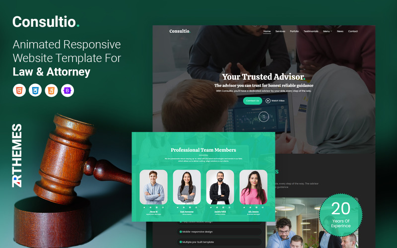 Consultio - Law & Businesses Consulting Agency Landing Page Template