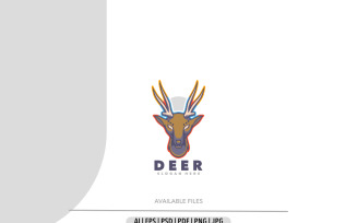 Deer head mascot logo template