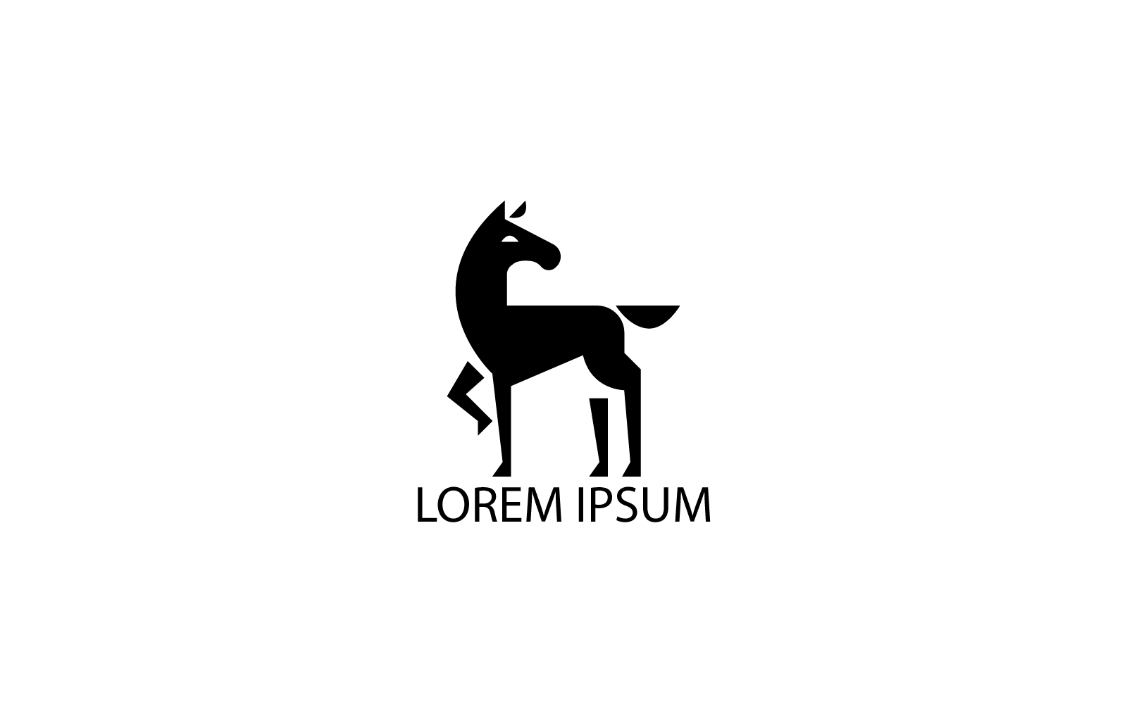 Design del logo del cavallo unico e creativo