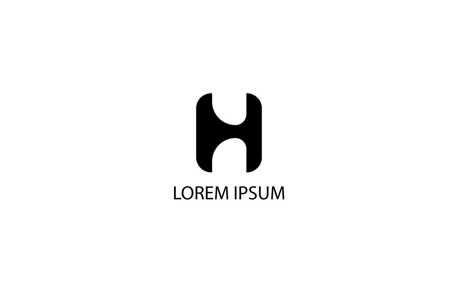 Diseño de logotipo H minimalista moderno