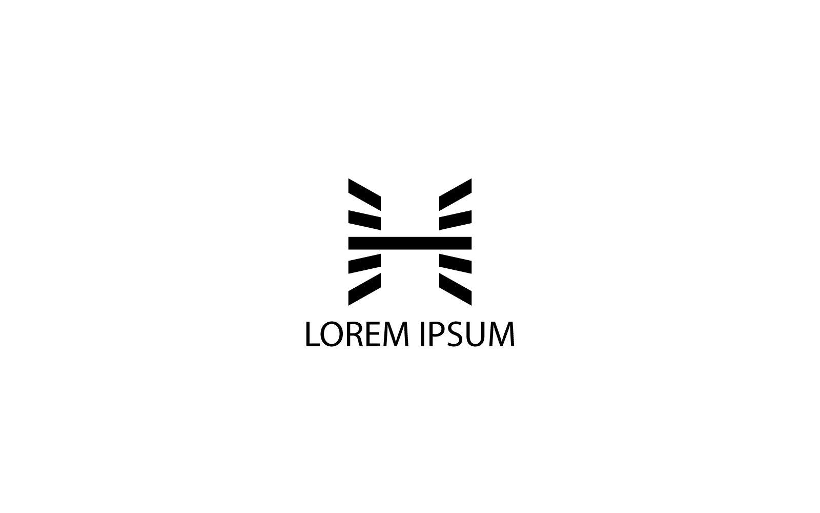 Modern minimaal en uniek H-logo-ontwerp