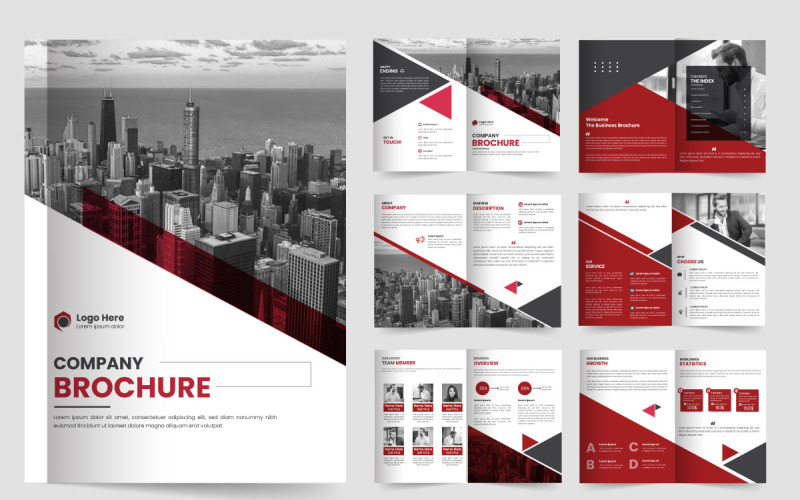Vector brochure template design and company brochure template layout design concept Illustration