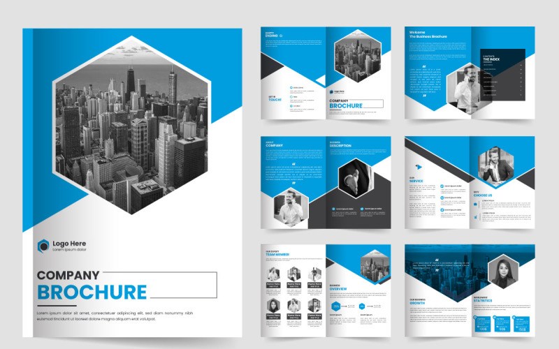 Vector brochure template design and company brochure template Illustration
