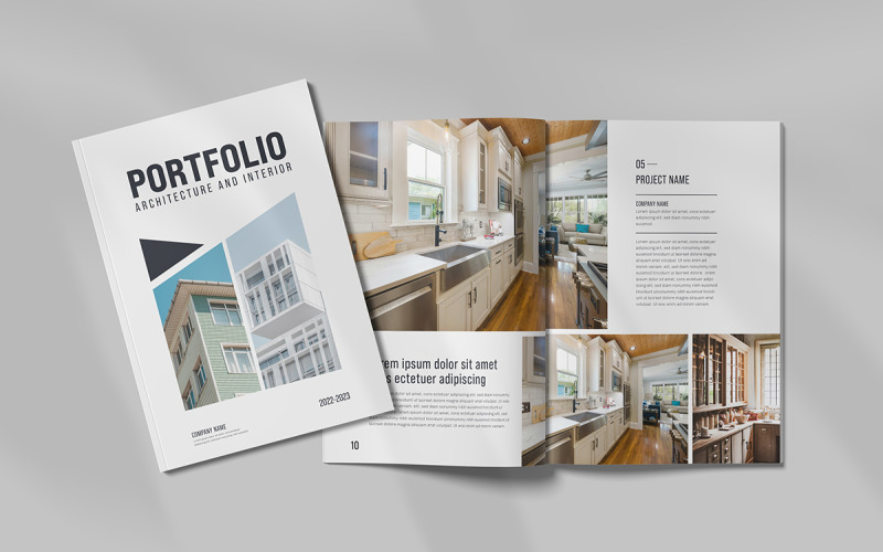 Architecture and Interior Portfolio Template Magazine Template