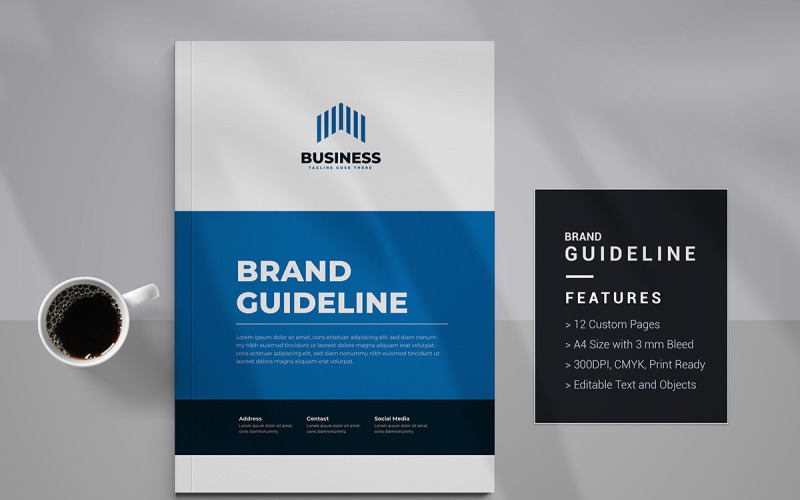 Brand guideline and Brand manual guideline Magazine Template