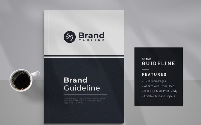 Brand guideline or landscape brand guidelines or brand manual guideline Magazine Template