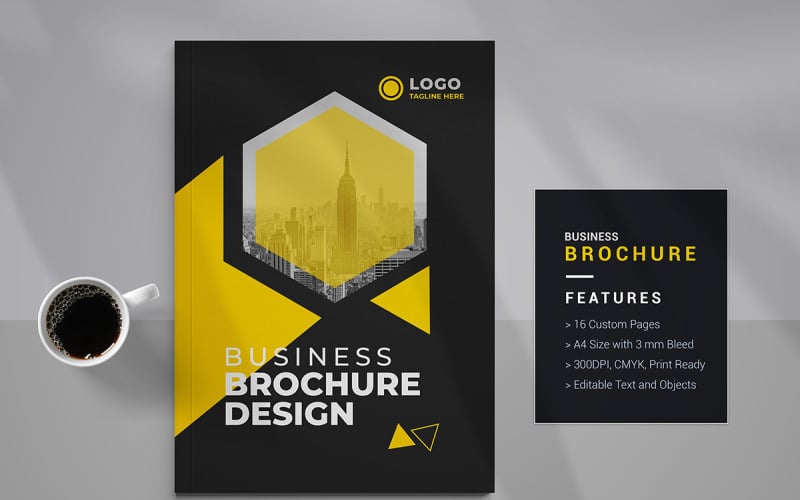Business Brochure Template and corporate brochure template design Magazine Template