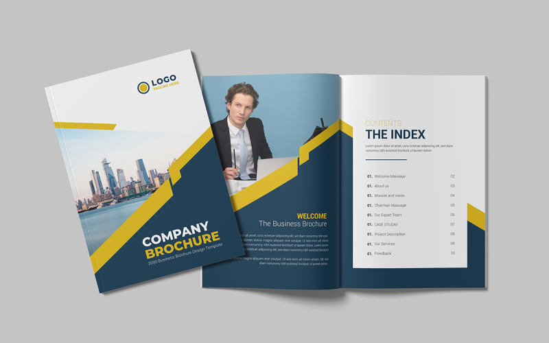 Company Brochure Template and multipage business brochure template design Magazine Template