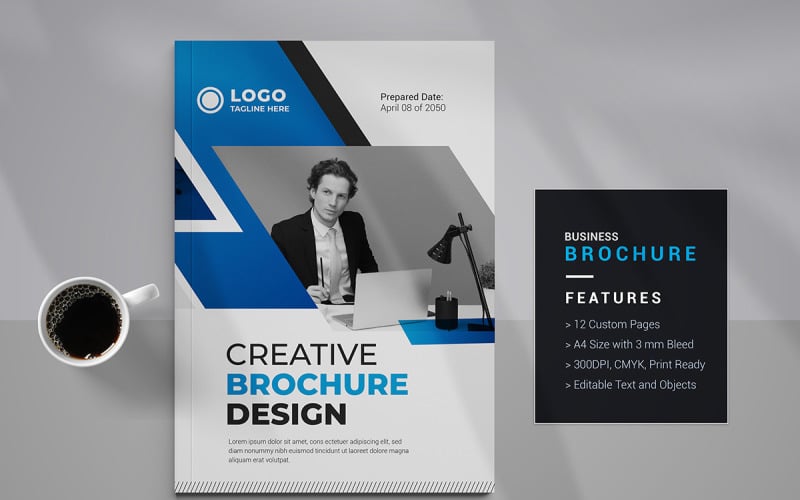 Corporate Brochure Template and company profile template design. Magazine Template