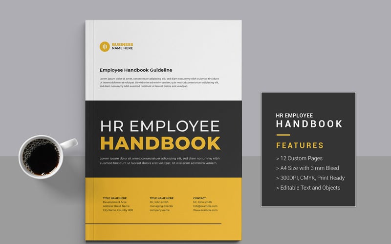 HR - Employee Handbook Guideline Template Magazine Template
