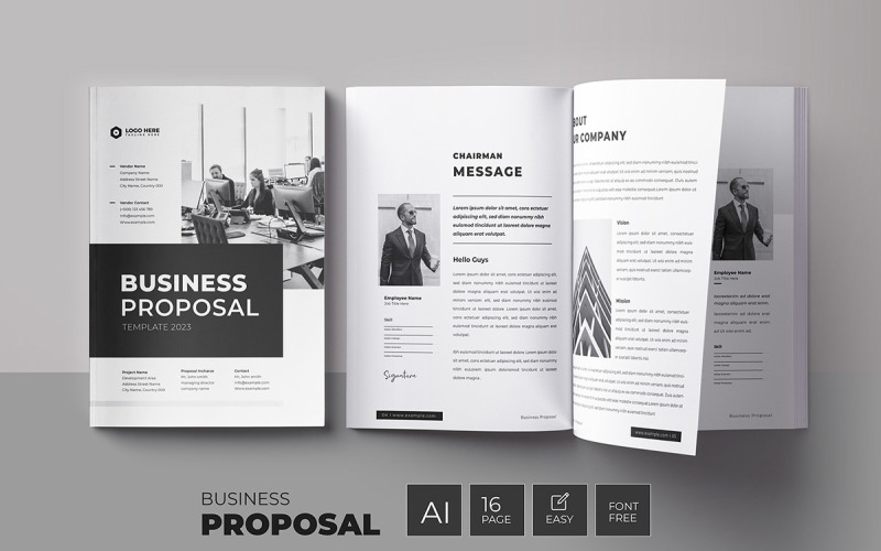 Professional and modern Project Proposal Template Magazine Template
